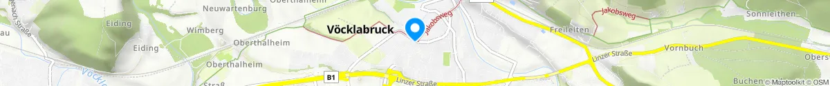 Kartendarstellung des Standorts für Apotheke Am Salzburger Tor in 4840 Vöcklabruck